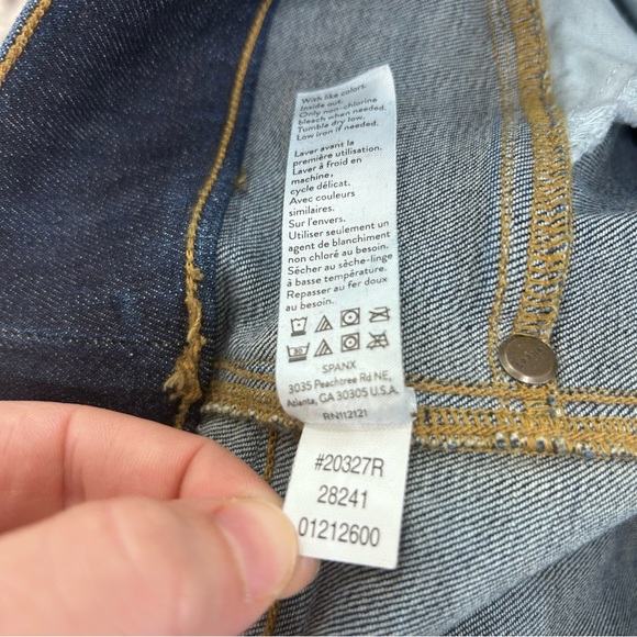 SPANX 20327T Flare in Midnight Shade Pull-on Stretch Denim Jean Size L - Picture 7 of 7